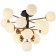 Ceiling chandelier Atomic 16xg9 LED 5W, size 58.5x58.5x41 cm, black color, bronze