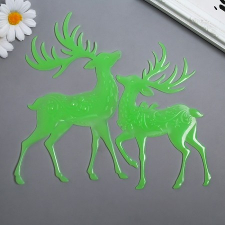 Stick phosphorus "deer" with adhesive pads set 29.5x25 cm-5