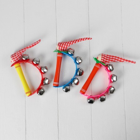 Toy musical tambourine "Beasts" with bells, mix-10