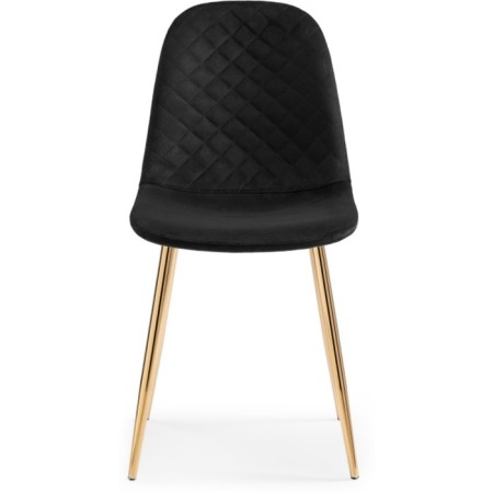 Stool on a metal frame DABL Metal/velor, gold/black 44x53x86 cm-1