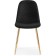 Stool on a metal frame DABL Metal/velor, gold/black 44x53x86 cm