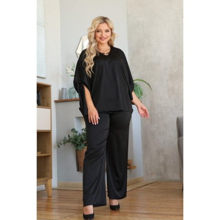 Female suit, size 48, black color-13