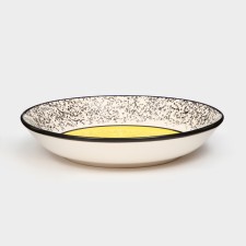 Ceramic Persia plate, deep, 550 ml, 19 cm, yellow, 1 variety, Iran
