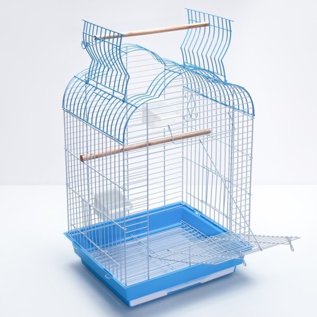 BD-3/1O bird cage, opening roof, 47.5 x 37 x 70 cm, blue-7