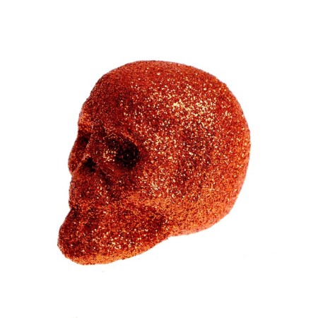 Figure for crafts and decor "Skull", set 6 pcs., Size 1 pcs: 4 × 4.5 × 4.5 cm, Copper color