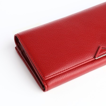 Women's wallet on magnet, red color-2