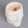 A candle made of soy wax in the kashpo "Geometric head", 9x7.5 cm, white