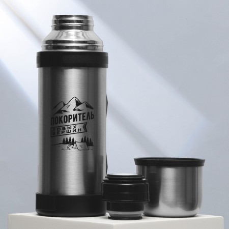Thermos "conqueror of any vertices", 1 l, heat conservation 12-24 hours-3