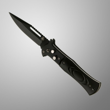 Folding knife, automatic "whist" steel - 420, handle - steel, 20 cm