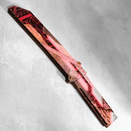 Wooden souvenir "Tanto knife", in a scabbard, red-6