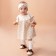 Dress with DL. Sleeve Baby I Wildflowers, height 92-98 cm, beige