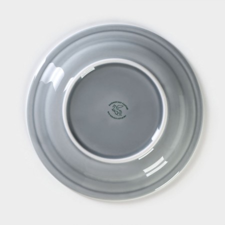 Porcelain plate "Watercolor", D = 20 cm, color light gray-3