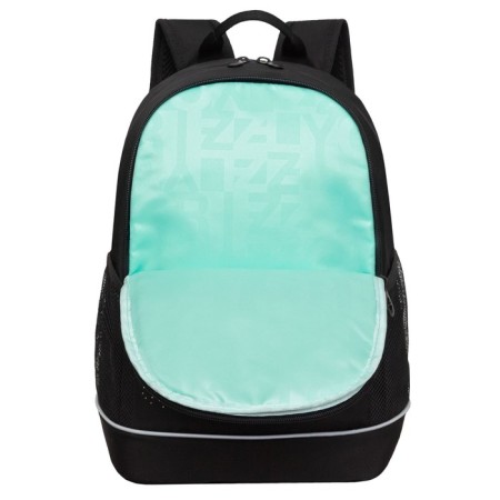 School backpack, 38 x 28 x 18 cm, Grizzly, ergonomic back, + keychain, black-2