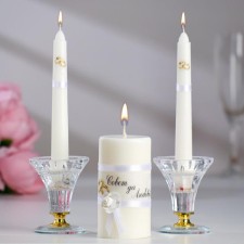 A set of wedding candles 