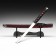 Souvenir weapon "Katana on the stand", black scabbard with a red pattern, 70cm