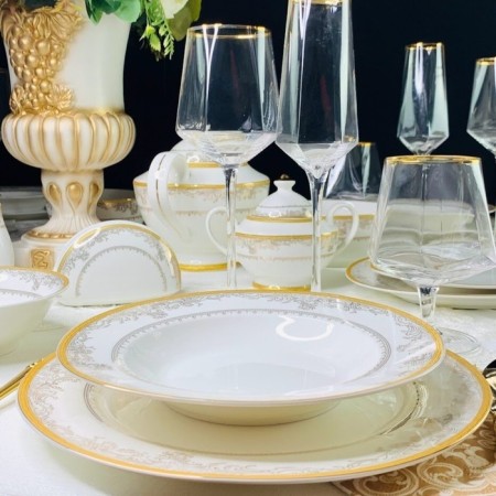 A set of deep plates of Lenardi "Isidore", D = 23 cm, 6 pcs