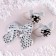 New Year's set "cones and bows", color silver