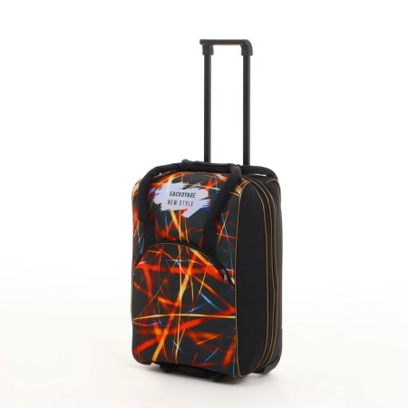 Small Small suitcase 20 "with a bag, a lightning department, with an extension, the color is black-1