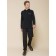 Polo for a boy with a long sleeve Pelican, height 164 cm, black color