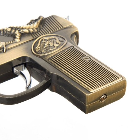 Gas lighter "Pistol with a dragon", with a laser, Piezo, 1.8 x 7.2 x 9.5 cm-4