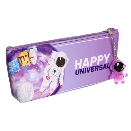 School Penal on a zipper, with a suspension, "astronaut", mix-7
