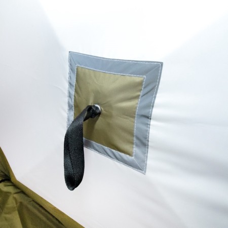 Tent Winter Cube of the Square "Premium" 4.2x2.1 m, 2 k, on the floor 8.8 sq.m, 3 layers, olive-6