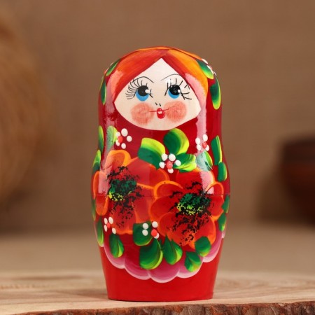 Matryoshka 5 puppet "Ira" poppies, 17-18cm, manual painting.-2