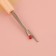 A taper with a brush, 9 cm, beige color