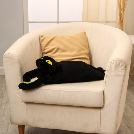 Soft toy "cat", 70 cm, black color-1