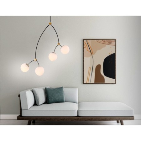 Suspended Ambrella Light, Modern, TR2575, 4HE27, Black color, bronze-5