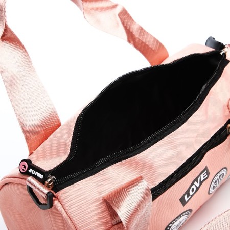 Youth bag with a zipper, pink color-5