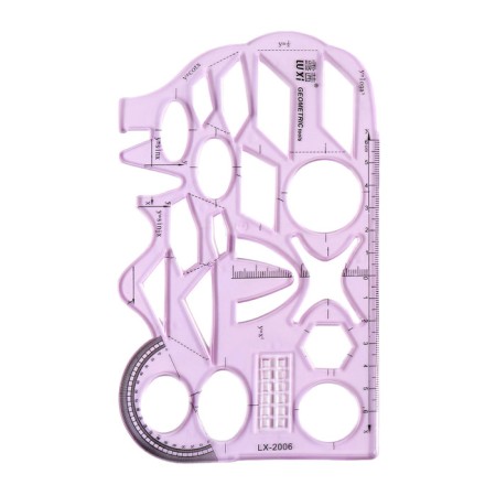 Troth-traffic line, plastic, with a transporter, for drawing figures, mix-4