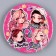Disposable paper plate "anime", stickers 18 cm