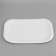 Disposable plate "white" rectangular, cardboard, 13 x 20 cm
