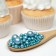 Confectionery sprinkling "pearls", dark turquoise, 50 g