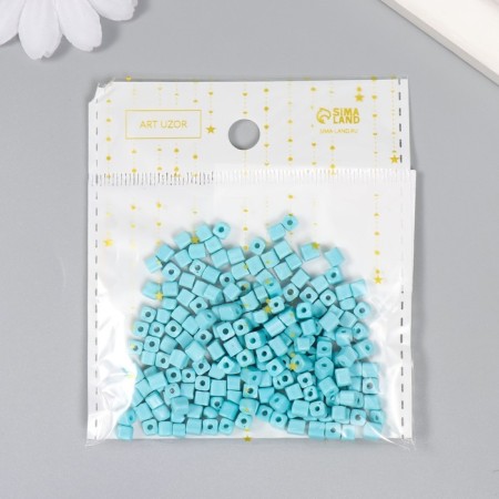 Cube glass 4x4 mm "brightness. Blue" set 20 grams-2