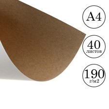 White cardboard A4 Calligrata, 40 sheets, 190 g/m2, unilateral, unilateral