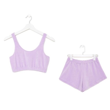 Female set (top, shorts) minku: Home Collection, Lilac color, size 42-4