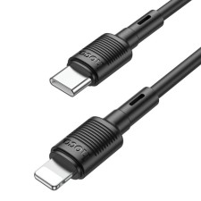 Hoco X83, Type -C cable - Lightning, 2.4 A, 1 m, data transfer, PVC, black