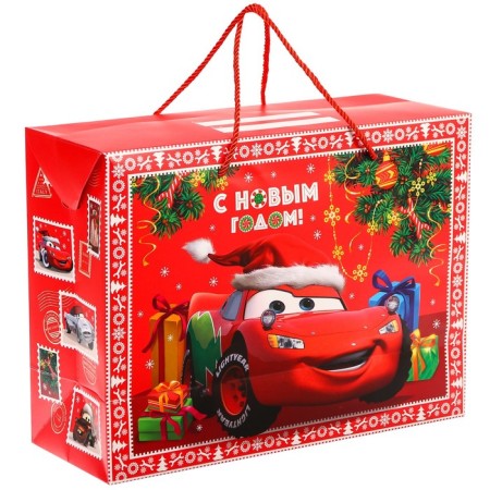 Gift package "New Year" 40x30x15 cm, cars-2