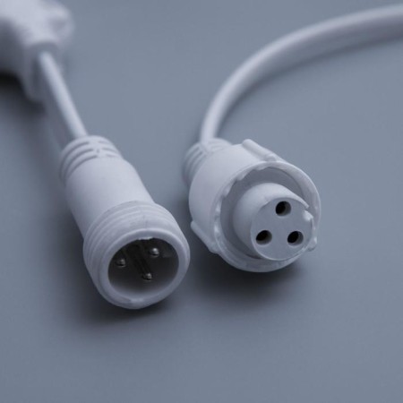 Garland "Curtain" 2 × 6 m, IP44, UMS, white thread, 1440 LED, warm white glow, 220 V-4