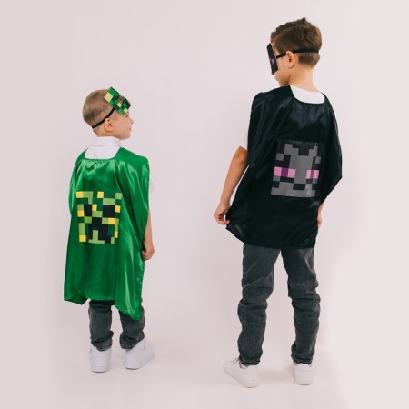 Carnival set "Cube-Mir" raincoat and mask, green-8