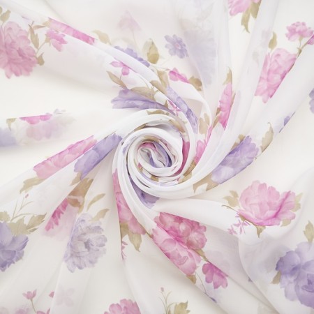 Curtain-tulle for the kitchen arch Witerra 285x160cm, lilac, veil, PE100%-1