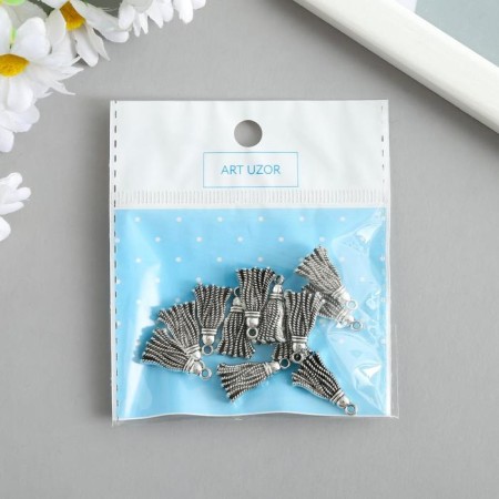 Decor for creativity Metal "Brush" silver 2x1.2 cm-2
