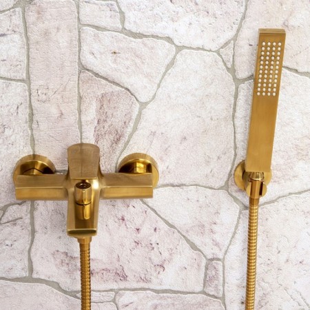 Wasserkraft ABENS 5501 bath mixer, single -leaf, watering can, pour 170mm, matte gold 75777-1