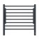 Terminus heated towel rail "Horizon" P8, 600x600 mm, Black Muars