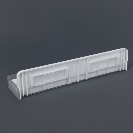 Organizer for storage, hinged, 1 section, with an adhesive base, 35 × 10 × 7.5 cm, translucent/white color-4