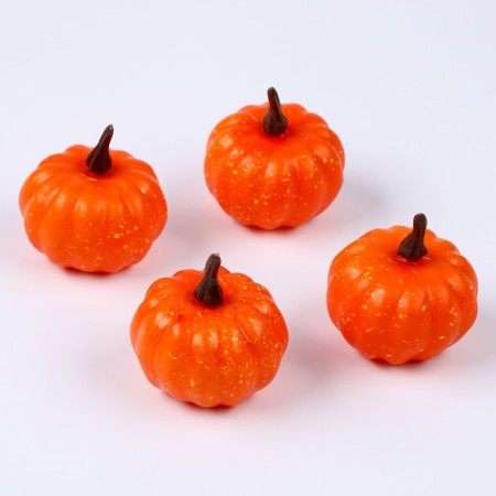 Figure for crafts and decor "Pumpkin", set 4 pcs., Size 1 pc. - 4.5 × 4.5 × 5 cm, orange color-1