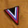Satter-Shevron "Strength V Pravda" with Velcro, Tricolor 9 x 7 cm