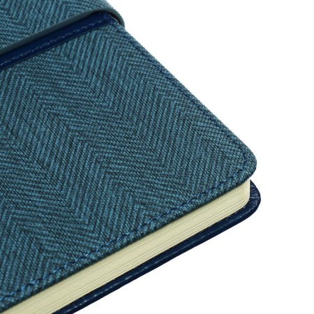 Organizer, A5, 128 sheets, a cage, the cover of the leatherette, with a knife, "patterns", blue-3